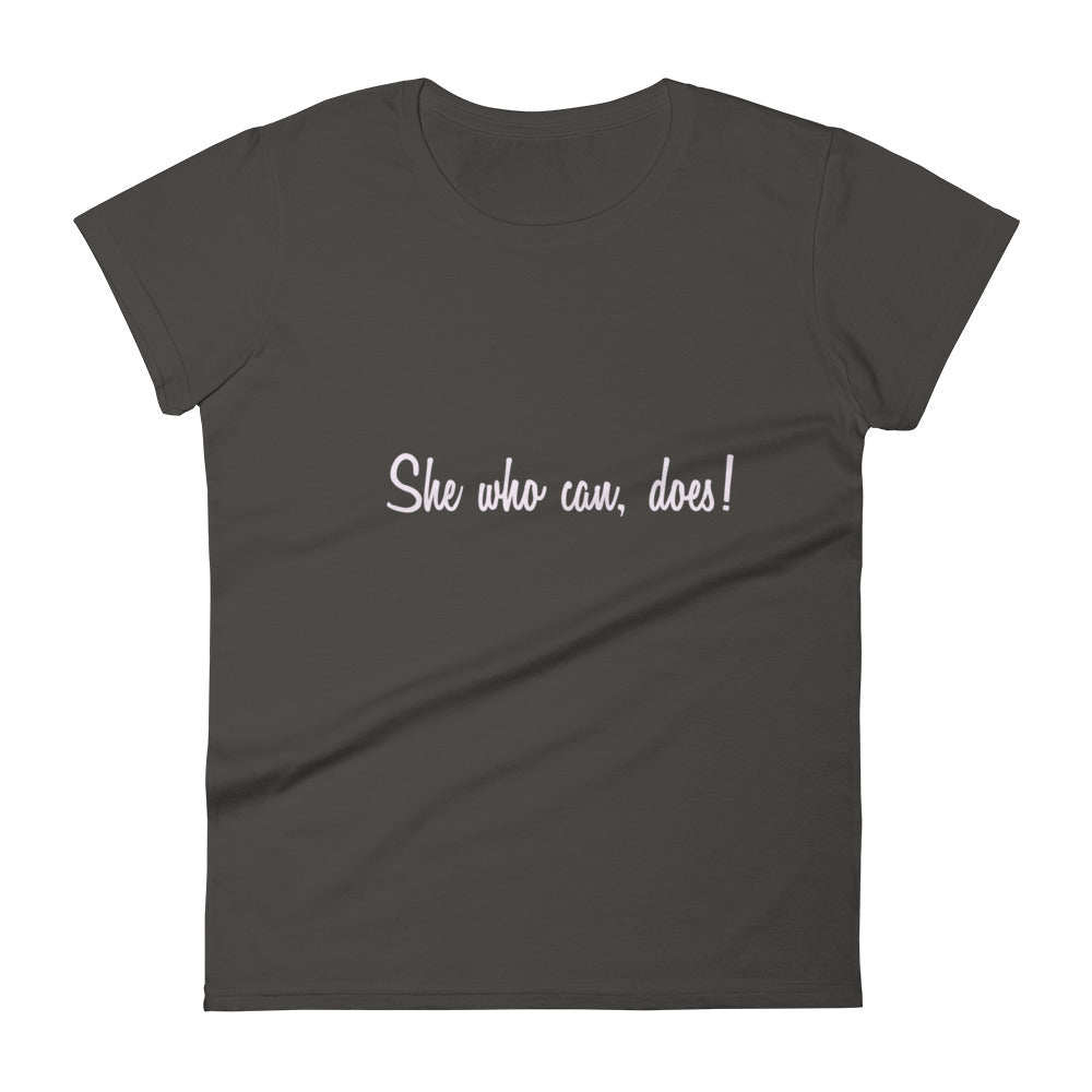 She Who Can (Fitted) - Women's short sleeve t-shirt