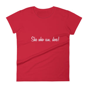 She Who Can (Fitted) - Women's short sleeve t-shirt